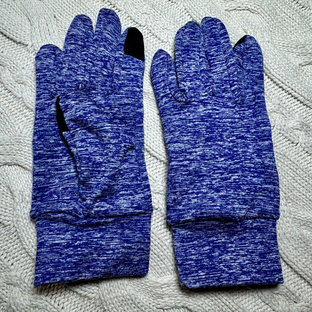 All in Motion Blue Touchscreen Gloves / Running Sports Wicking #1172